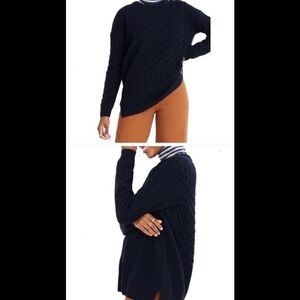 Madewell Patchwork Cable Knit Tunic Sweater Ladies Size S